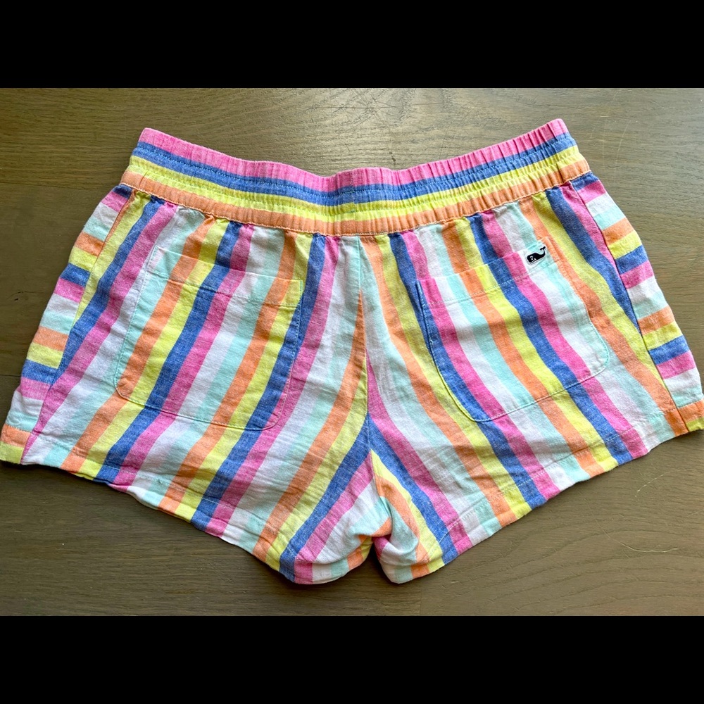 Vineyard Vines Drawstring Multicolored Linen Blen… - image 2